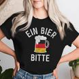 German Oktoberfest Ein Bier Bitte Beer Drinking Maglietta da donna Regalos para ella