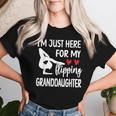 Here For My Granddaughter Gymnastics Grandma Of Gymnast Women T-shirt Gifts for Her