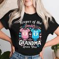 Grandma Gender Reveal Keeper Of The Gender Grandma Loves Women T-shirt Gifts for Her