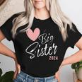 Große Schwester 2024 Big Sister 2024 Girls' Heart T-shirt Frauen Geschenke für Sie