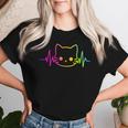 Heartbeat Cat Pour Hommes Et S Enfants Chatons Amoureux Des Chats Drôles Et Mignons T-shirt femme Cadeaux pour elle