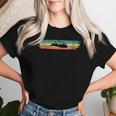 Heartbeat Pulse Mountains Ekg Randonnée Cadeau Rétrointage T-shirt femme Cadeaux pour elle