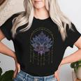 Indiano Yoga Om Icona Namaste Fiori Mandala Ornamenti Maglietta da donna Regalos para ella