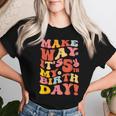 Make Way It's My 5Th Birthday Groovy Tema Compleanno Bambini 5 Maglietta da donna Regalos para ella