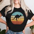 Kangaroo Retrointage 60S 70S Sunset Mammal T-shirt Frauen Geschenke für Sie