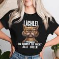 Lächle Du Kannst Sie Nicht Alle Töten I Cats I Coffee T-shirt Frauen Geschenke für Sie