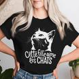 Maman Chat Cette Fille Aime Les Chats Humour Chat T-shirt femme Cadeaux pour elle