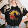 Message Drôle Mignon Cute Kawaii Et Rigolo Humour Chat T-shirt femme Cadeaux pour elle