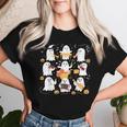 Music Teacher Ghost Playing Musical Instruments Halloween Women T-shirt Gifts for Her