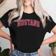 Mustang Oklahoma Okintage Sports Red S T-shirt Frauen Geschenke für Sie