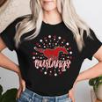 Mustangs School Spirit Football Mom Mustang Pride Teacher Women T-shirt Gifts for Her