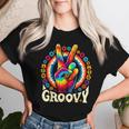 Peace Sign Love Groovy Hippie Party Women T-shirt Gifts for Her