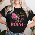 Pianista Ragazza Regalo Per Donne Musica Classica Pianoforte Maglietta da donna Regalos para ella