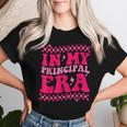 In My Principal Era Groovy School Principal Back To School Women T-shirt Gifts for Her