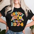 Retro Groovy Since 1974 Birthday 50 Years Old 50Th Birthday Women T-shirt Gifts for Her