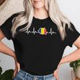Rumena Battito Del Cuore Romania Maglietta da donna Regalos para ella