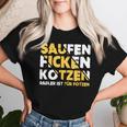 Saufen Ficken Kotzen Radler Ist Für Fotzen Beer Party Saufen T-shirt Frauen Geschenke für Sie