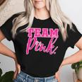 Team Pink Gender Reveal Team For Girls T-shirt Frauen Geschenke für Sie