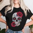 Tete De Mort Mexicaine I Dia De Los Muertos T-shirt femme Cadeaux pour elle