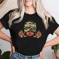 Unbothered Black Girl With Cap Camo Afro Woman Black Queen Women T-shirt Gifts for Her