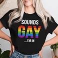 Uomo Lgbt Camicia Gay Pride Suoni Gay Rainbow Colori Maglietta da donna Regalos para ella