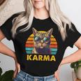 Vintage Cat Music For Nage Girls Children Karma T-shirt Frauen Geschenke für Sie