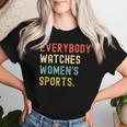 Vintage Retro Sport Lover Todos Relojes Deportes Camiseta de mujer Regalos para ella