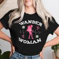 Wander Woman Donne Ragazze Scritta Divertente Escursionismo Montagna Maglietta da donna Regalos para ella