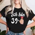 Women's 40Th Birthday 39 Plus Middle Finger 39 T-shirt Frauen Geschenke für Sie