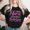 Women's Mein Herz Schlagermusik Bat Princess T-shirt Frauen Geschenke für Sie