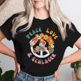 Women's Peace Love And Schlager Outfit Women's Hit Party Women's T-shirt Frauen Geschenke für Sie