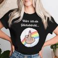 Women's Rainbow Was Ich Ein Glücksbärchi Middle Finger T-shirt Frauen Geschenke für Sie