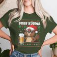 Bob Kurwa X Xmas Beer Flannelette Christmas Beer T-shirt Frauen Geschenke für Sie