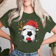 Christmas Reindeer Face Soccer Christmas Kid Women T-shirt Gifts for Her