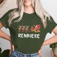 Beer Christmas Reindeer Santa T-shirt Frauen Geschenke für Sie