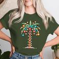 Palm Christmas Tree Xmas Beach Hawaii Tropical Kid Women T-shirt Gifts for Her