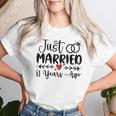 Appena Sposato 51 Anni Fa Coppia 51 ° Anniversario Di Matrimonio Maglietta da donna Regalos para ella