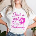 Bambino Just A Girl Who Loves Breakdance Hip Hop Dancer Bgirl Regalo Maglietta da donna Regalos para ella