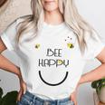 Bee Happy Bienen Schwarz Blue T-shirt Frauen Geschenke für Sie