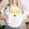 Brazil Flag Women's Children's Brazil Green T-shirt Frauen Geschenke für Sie