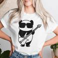 Chitarrista Bassista Chitarra Panda Con Basso Elettrico Maglietta da donna Regalos para ella