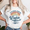 Cousin Crew Lake Squad Groovy Rainbow Vacation Lake Trip Women T-shirt Gifts for Her