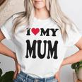 A Forma Di Cuore Amo I Love My Mum Maglietta da donna Regalos para ella