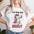 Ich Bin Die Braut Einhorn Jga Women's Wedding T-shirt Frauen Geschenke für Sie