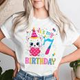 Kinder 7 Geburtstag Katze Mädchen Kätzchen Geburtstag Mädchen 7 Jahre Alt T-shirt Frauen Geschenke für Sie