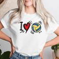 I Loveolleyball Beacholley Ball Womenolleyball Player Maglietta da donna Regalos para ella
