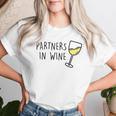 Partners In Wine Wine Red Wine Rose Wine Am Pm Wine Fun T-shirt Frauen Geschenke für Sie