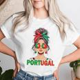 Portuguese Girl Woman Flag Portugal Girl Woman T-shirt Frauen Geschenke für Sie