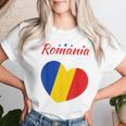 Romania Flag Women's Romania T-shirt Frauen Geschenke für Sie