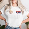 Serbia Flag Srbija Football Fan Women's Children's Red T-shirt Frauen Geschenke für Sie